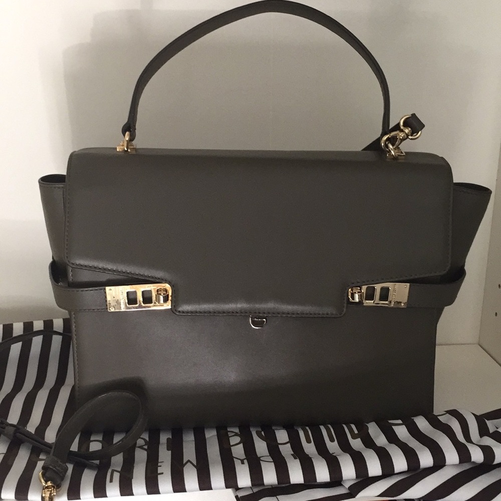 Henri Bendel Uptown Satchel Olive